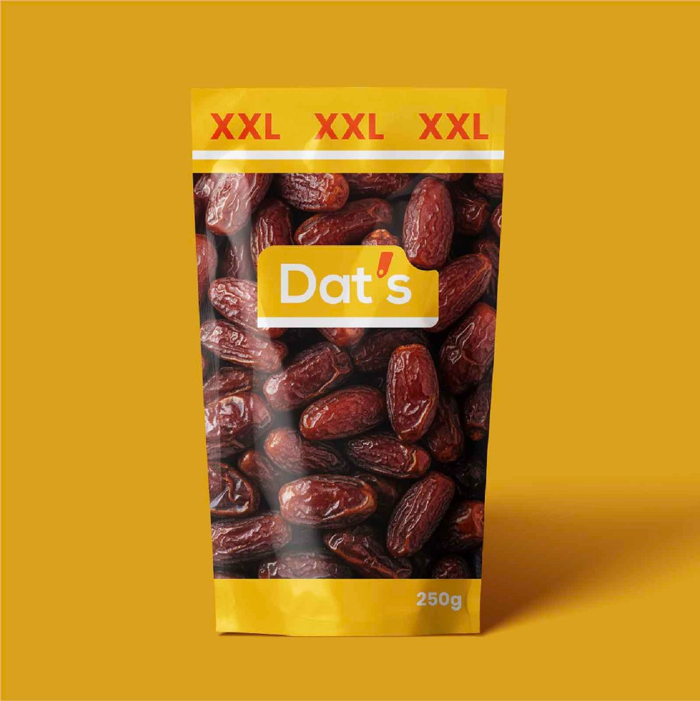 packaging sachet Dat's — réalisation Djan Studio, design graphique Rennes