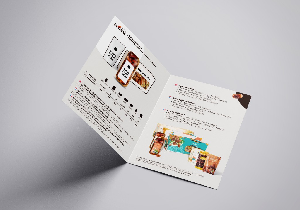 Dépliant B2B — pages intérieures, offre private label