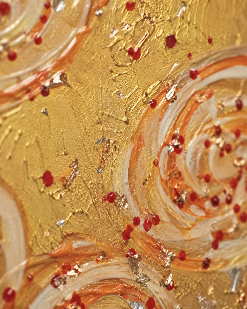 Gros plan matière — peinture de Gülen Y., photographie Djan Studio, Rennes