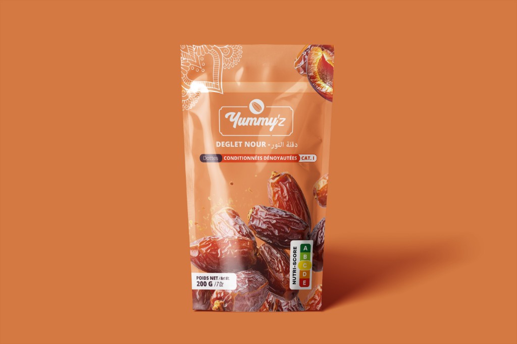 doypack Yummy'z Deglet Nour — réalisation Djan Studio, design graphique Rennes