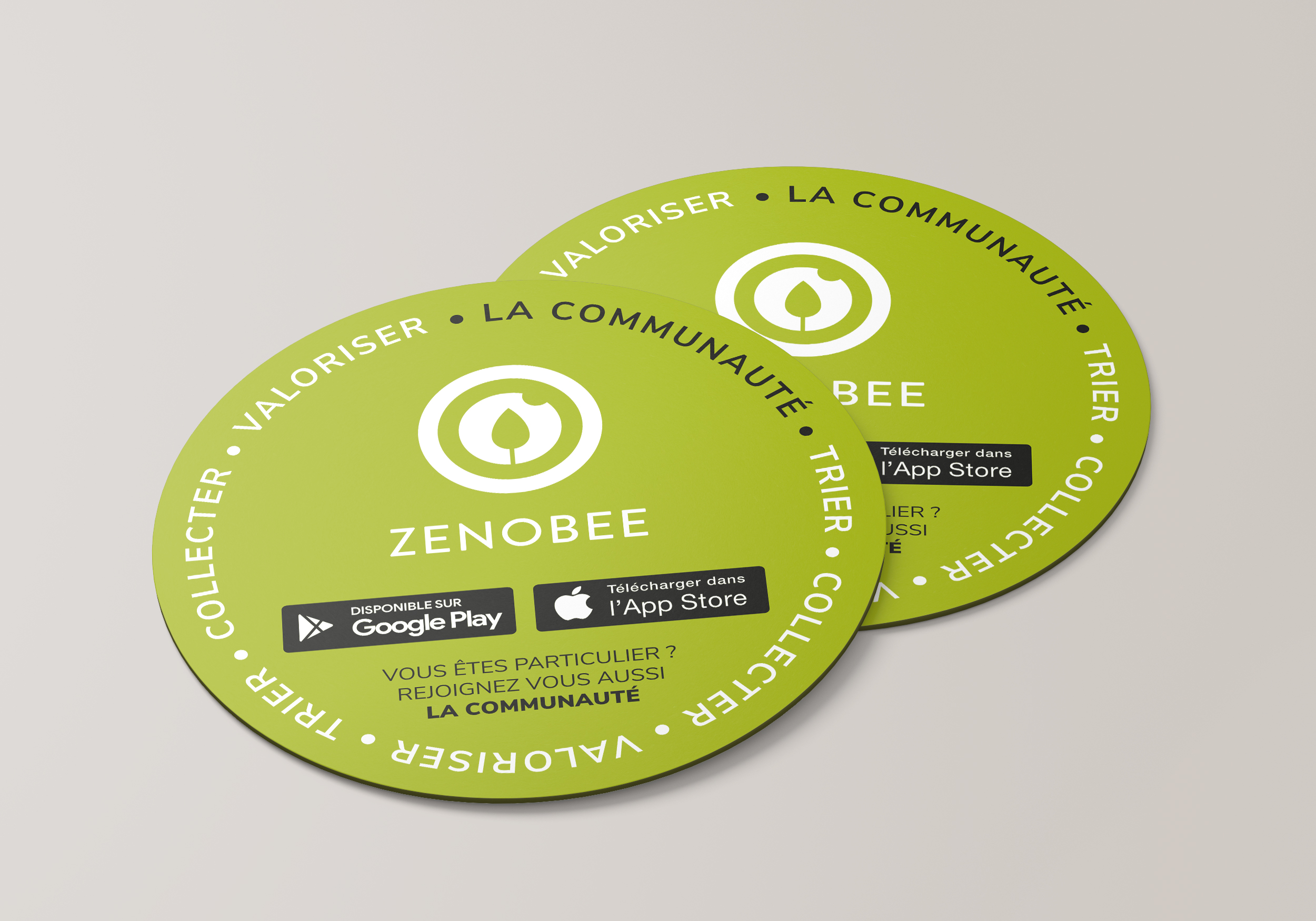 Zenobee — stickers vitrine — réalisation Djan Studio, design graphique Rennes